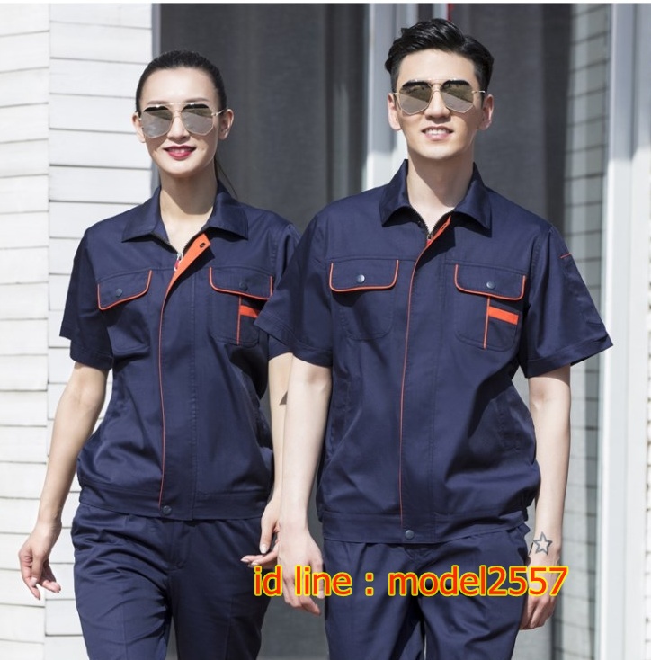 พร้อมส่ง เสื้อช่างวิศวกรรมช่างไฟฟ้าอุตาสาหกรรม ช่างยนตร์แขนสั้น M6106001 กรมท่า S-4XL