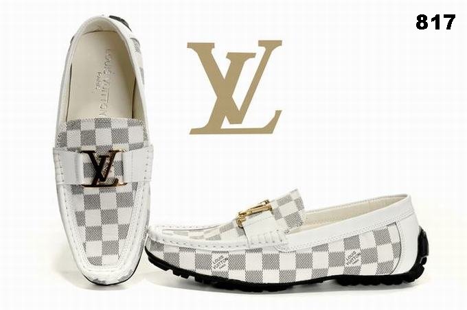รองเท้า l loafer damier leather มี 3 สี ดำ ขาว น้ำตาล size 40-47