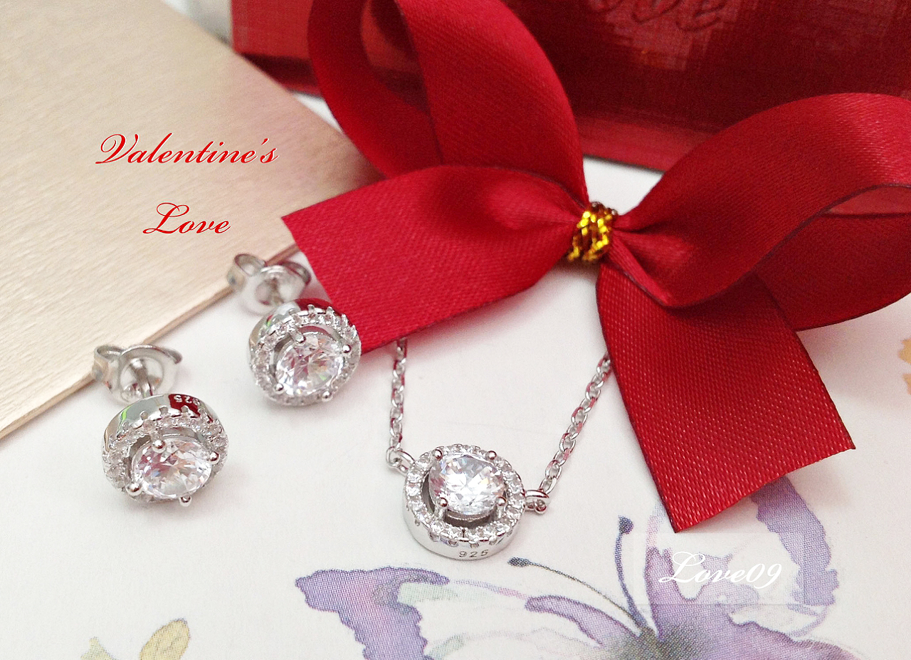 สร้อยคอเงินแท้ พร้อมจี้หัวประดับเพชร cz งานละเอียดและสวยมาก