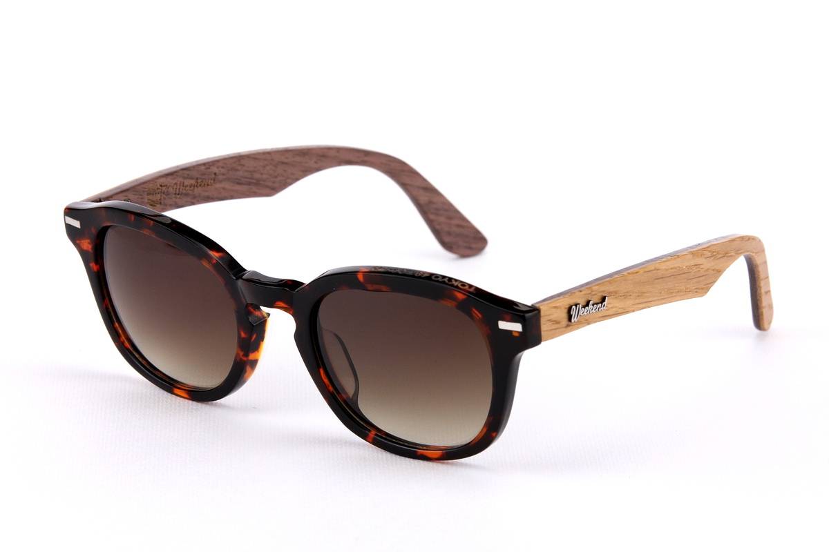 แว่นกันแดดขาไม้ Weekend Duet Collection Tokyo Havana (Light)