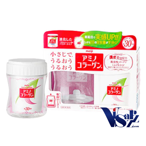 ใหม่ล่าสุด (Starter Set มาพร้อมช้อนตวงและกระปุก) Meiji AmiColla Collagen 90g (30 วัน) เมจิ อะมิคอลล่า คอลลาเจน 32 วัน 96g คอลลาเจนบำรุงผิวพรรณ รุ่นใหม่จากเมจิประเทศญี่ปุ่น พัฒนาจากสูตรเดิมเพิ่มความข้มข้นคอลลาเจนสกัดจากปลา 100% เพิ่มความเนียนนุ่ม ชุ่มชื้น