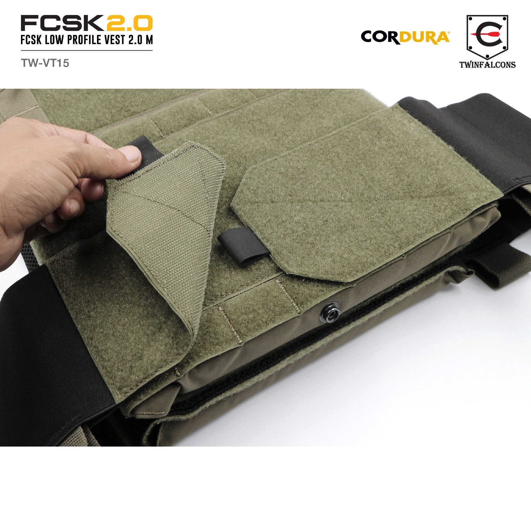 เสื้อเกราะ FCSK 2.0 Plate Carrier ( Twinfalcons ) [ TW-VT15 ] (K2600)