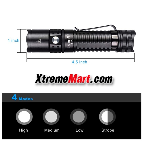 ไฟฉาย TrustFire E3R XPL V3 LED 1000 ลูเมน USB Rechargeable Flashlight Predator Torch Light