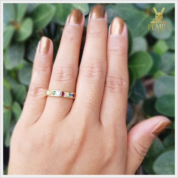 แหวนทองนพเก้าแท้ เสริมการงานราบรื่น (สามารถสั่งทำได้ค่ะ)