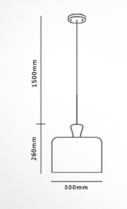 โคมไฟแขวนเพดานโมเดิร์น minimalist ตกแต่งหัวไม้ 30x26cm [JL136]