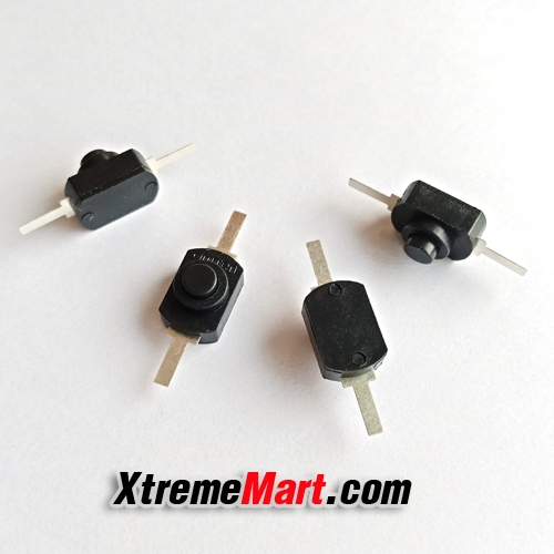 สวิตช์ไฟฉาย (สีดำ) LED Flashlight 12 x 8มม. Clicky Switch สำหรับ Convoy C8, S2 และอื่นๆ
