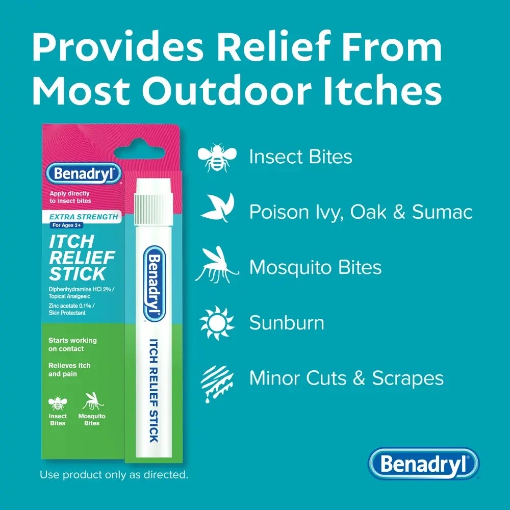 เจลบรรเทาอาการคันสูตรเข้มข้นชนิดแท่ง Benadryl Extra Strength Itch Relief Stick