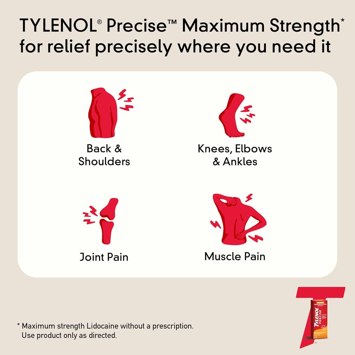 ลูกกลิ้งบรรเทาอาการปวดสูตรเย็น TYLENOL PRECISE Warming Pain Relieving Cream