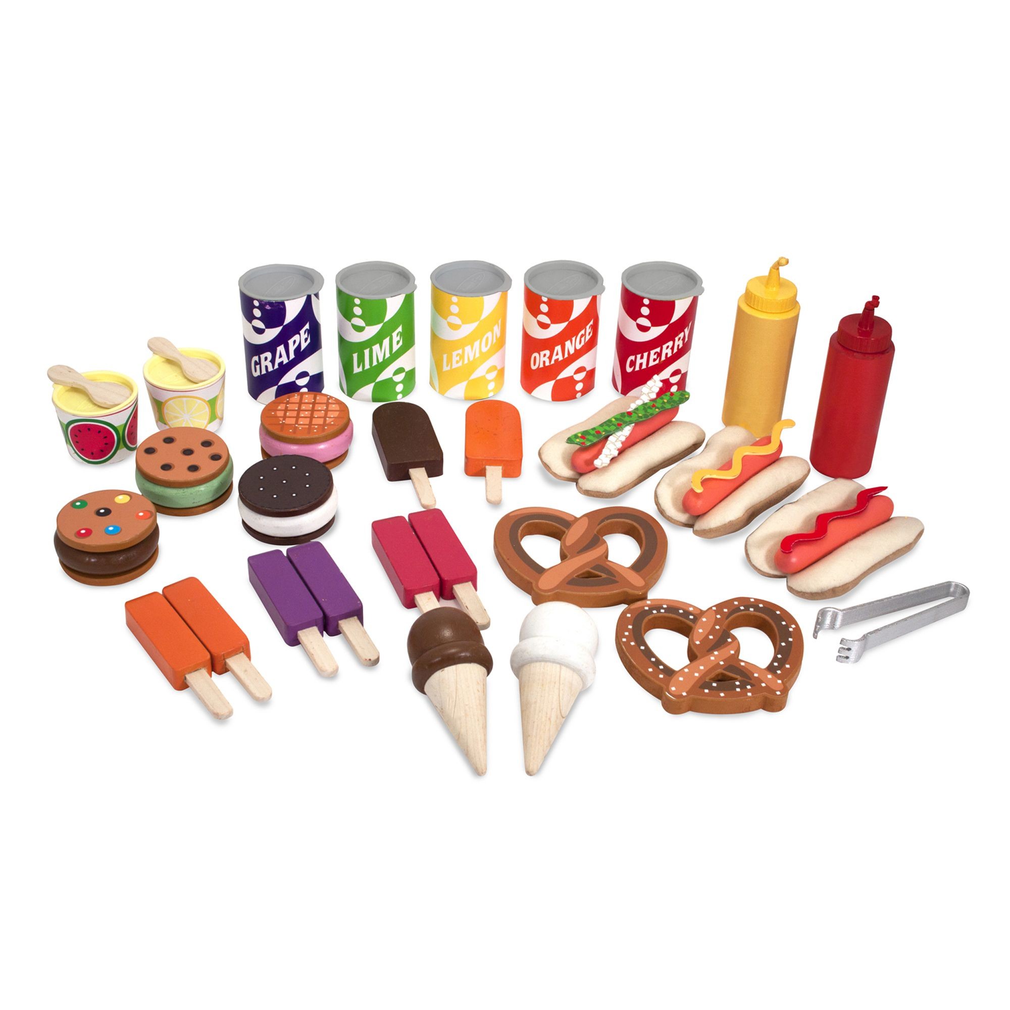 รถเข็นอาหารและไอศครีม Melissa & Doug Snacks & Sweets Food Cart