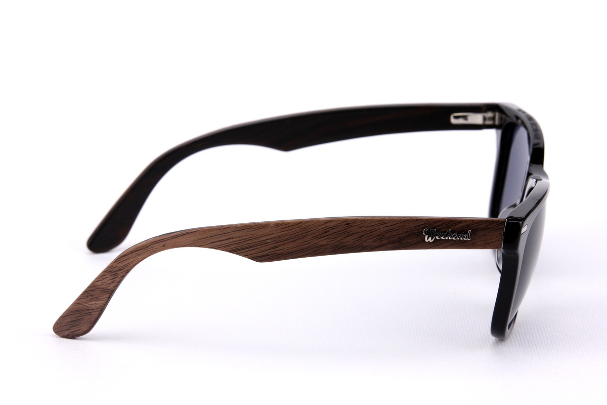 แว่นกันแดดขาไม้ Weekend Duet Collection New York Black (Dark)