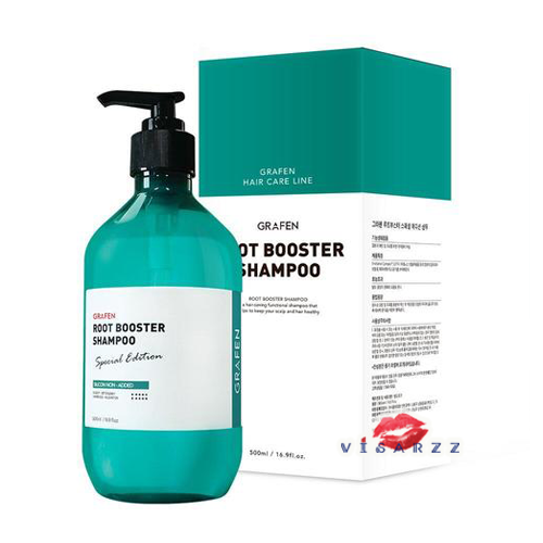 พร้อมส่ง Grafen Root Booster Shampoo 500mL แชมพูผมร่วง แชมพูเกาหลี อุดมด้วยสารสกัด 9 ชนิด จัดการกับปัญหาผมร่วงและรังแคได้อย่างอยู่หมัด สารสกัดจากชาเขียว อุดมไปด้วนสารต้านอนุมูลอิสระ ช่วยผ่อนคลายหนังศีรษะ สารสกัดจากถั่วดำ ช่วยปลอบประโลม และลดอาการอักเสบของ