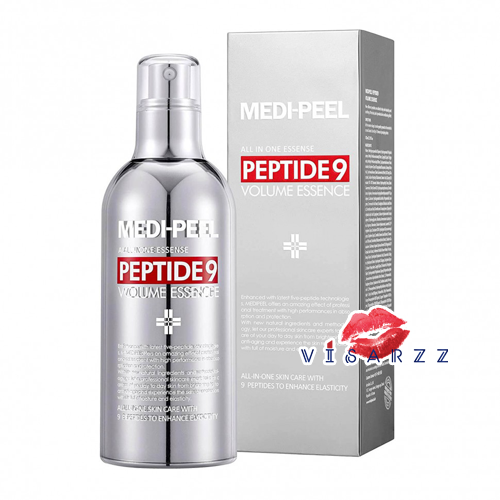 (กล่องเงินคาดแดง 100mL) Medi-Peel Peptide9 Volume Essence All in One Essence เมดิพีลเอสเซนส์เปปไทด์บำรุงผิวหน้า ให้ผิวชุ่มชื้น ยืดหยุ่น กระขับ และลดริ้วรอยแห่งวัย