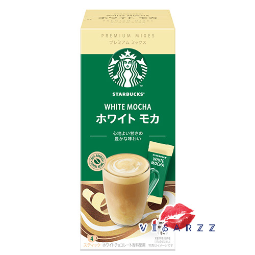 (White Mocha BBE.10/25) Starbucks Premium Mixes 1 กล่อง 4 ซอง กาแฟสตาร์บัค กาแฟเกรดพรีเมี่ยมแท้พร้อมชง ผลิตจากเม็ดกาแฟ Arabica คัดพิเศษแท้ 100% รสชาดหอมกลมกล่อมสูตรพิเศษ
