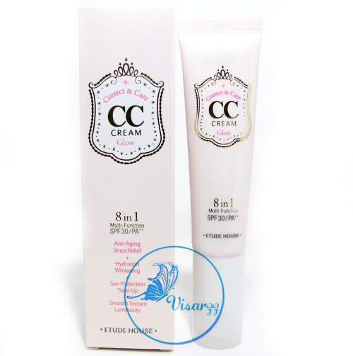 (#2 Glow) Etude House Correct & Care CC Cream SPF30 / PA++ 35 g # 02 Glow เนื้อบางเบา ดูเป็นธรรมชาติกว่า บีบีครีม กำลังได้รับความนิยมในเกาหลีอย่างมาก