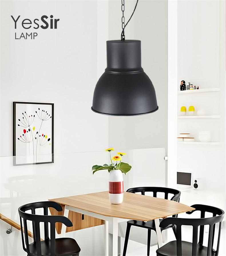 โคมไฟห้อยเพดานนอร์ดิก Jumbo สีดำ
