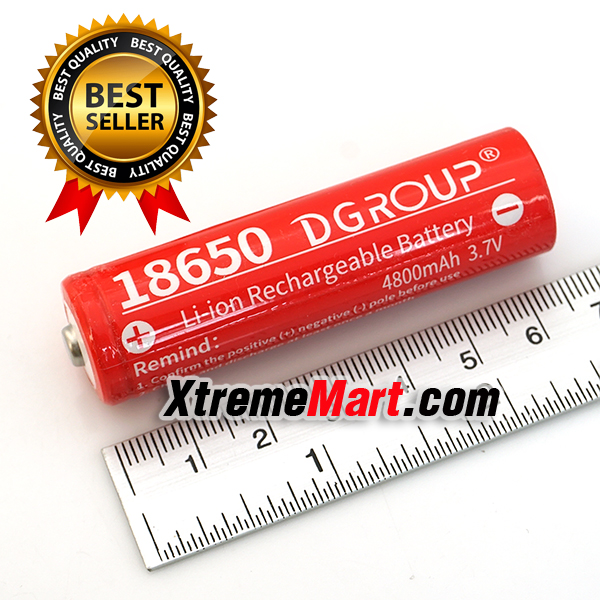 แบตเตอรี่ 18650 ความจุสูง 4800mAh D-Group แท้ Rechargeable 3.7V 18650 Lithium Battery หัวนูน(ก้อนละ)
