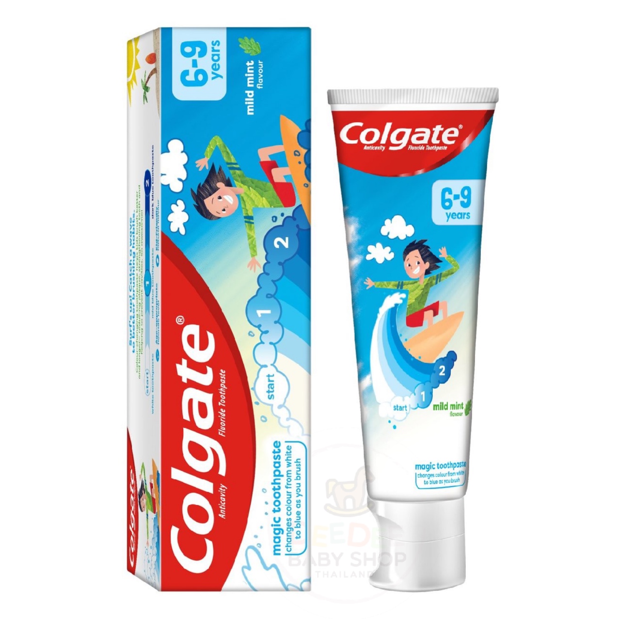 ยาสีฟันผสมฟลูออไรด์สำหรับเด็กโต Colgate Kids Magic Toothpaste 6-9 Years