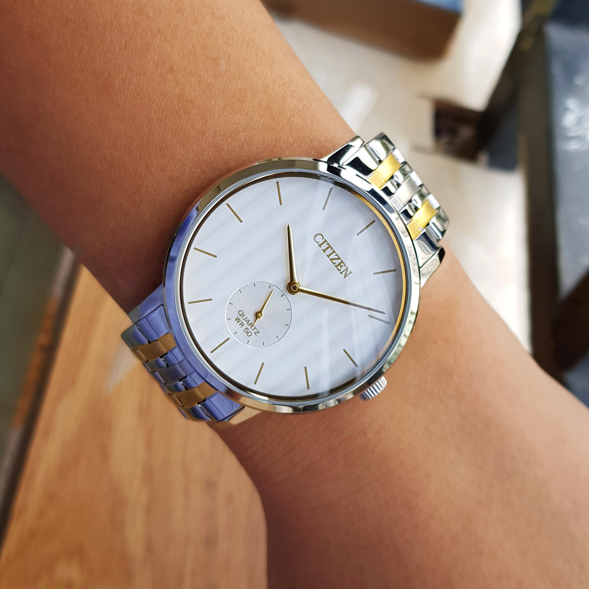 Citizen Analog Off-White Dial Men's Watch-BE9174-55A