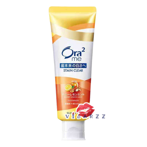(Honey Lemon Mint) Sunstar Ora2 Me Stain Clear Toothpaste 130g ยาสีฟันโอราทู สูตรทริปเปิล คอลเล็กชั่น ฟันขาว ขจัดคราบหินปูน