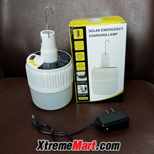 หลอดไฟโซล่าเซลล์ หลอดไฟฉุกเฉินโซล่าเซลล์ HL-V52 Solar Emergency Charging Lamp