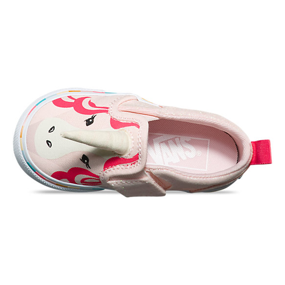 รองเท้าผ้าใบสำหรับเด็ก VANS Toddler Asher V Canvas Pink Unicorn