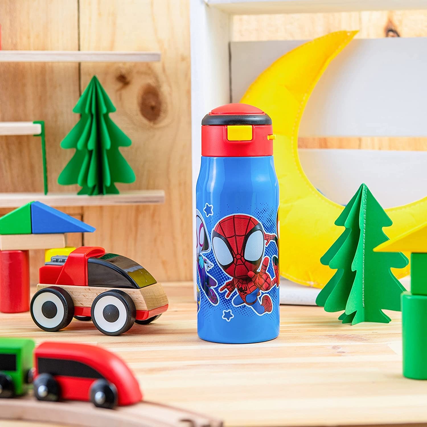 กระติกน้ำสเตนเลสรักษาอุณหภูมิ Zak! Spidey Mesa Vacuum Insulated Stainless Steel 13.5 Oz Bottle