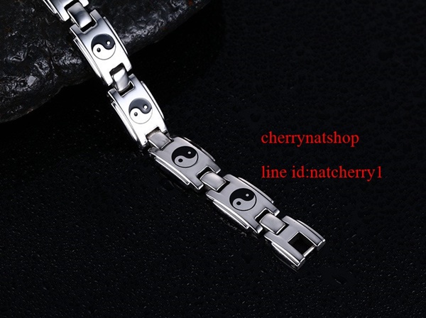 พร้อมส่งสร้อยข้อมือแม่เหล็กเพื่อสุขภาพ สร้อยข้อมือไทเทเนียมเจอรเมเนียม รุ่นCL