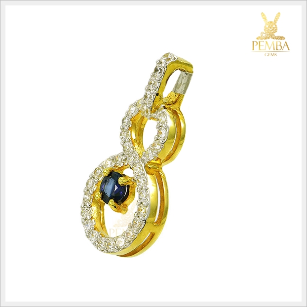 จี้ไพลิน ทองแท้ ดีไซน์สวยเก๋ ใส่เข้ากับสร้อยดูมีสไตล์