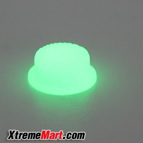 สวิตช์ยางท้ายสำหรับไฟฉาย 14mm Silicone Tailcaps for Flashlights (สีเขียวสะท้อนแสงในที่มืด)