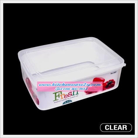 P05087 กล่องถนอมอาหาร Fresh 3.3 ลิตร (กว้าง 18.6 ยาว 26 สูง 9.9 ซม.) เกรดเอ คุณภาพดี Food grade No.660 ราคาส่งต่อ 1 โหล: 12 ใบ:เฉลี่ย65บ/ใบ