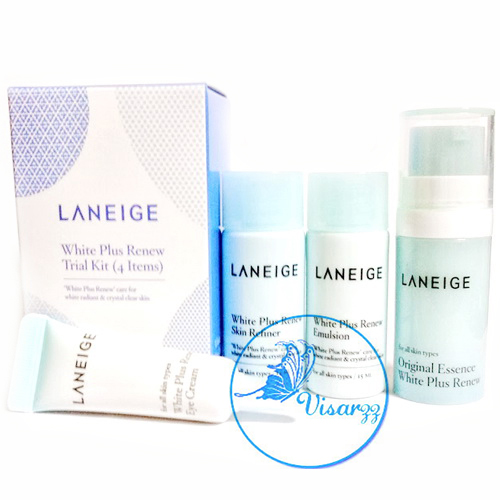 Laneige White Plus Renew Trial Kit (4 Items) รวมชุดบำรุงเพื่อผิวขาว กระจ่างใส ช่วยลดเลือนรอยแดง รอยดำ รอยสิว
