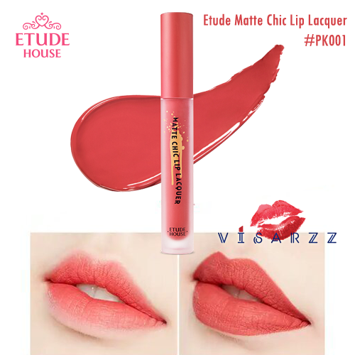 (#PK001) Etude Matte Chic Lip Lacquer 4g ลิปแมทท์เนื้อสีแน่น กันน้ำได้ดีเยี่ยม จูบไม่หลุดของจริงจ้า
