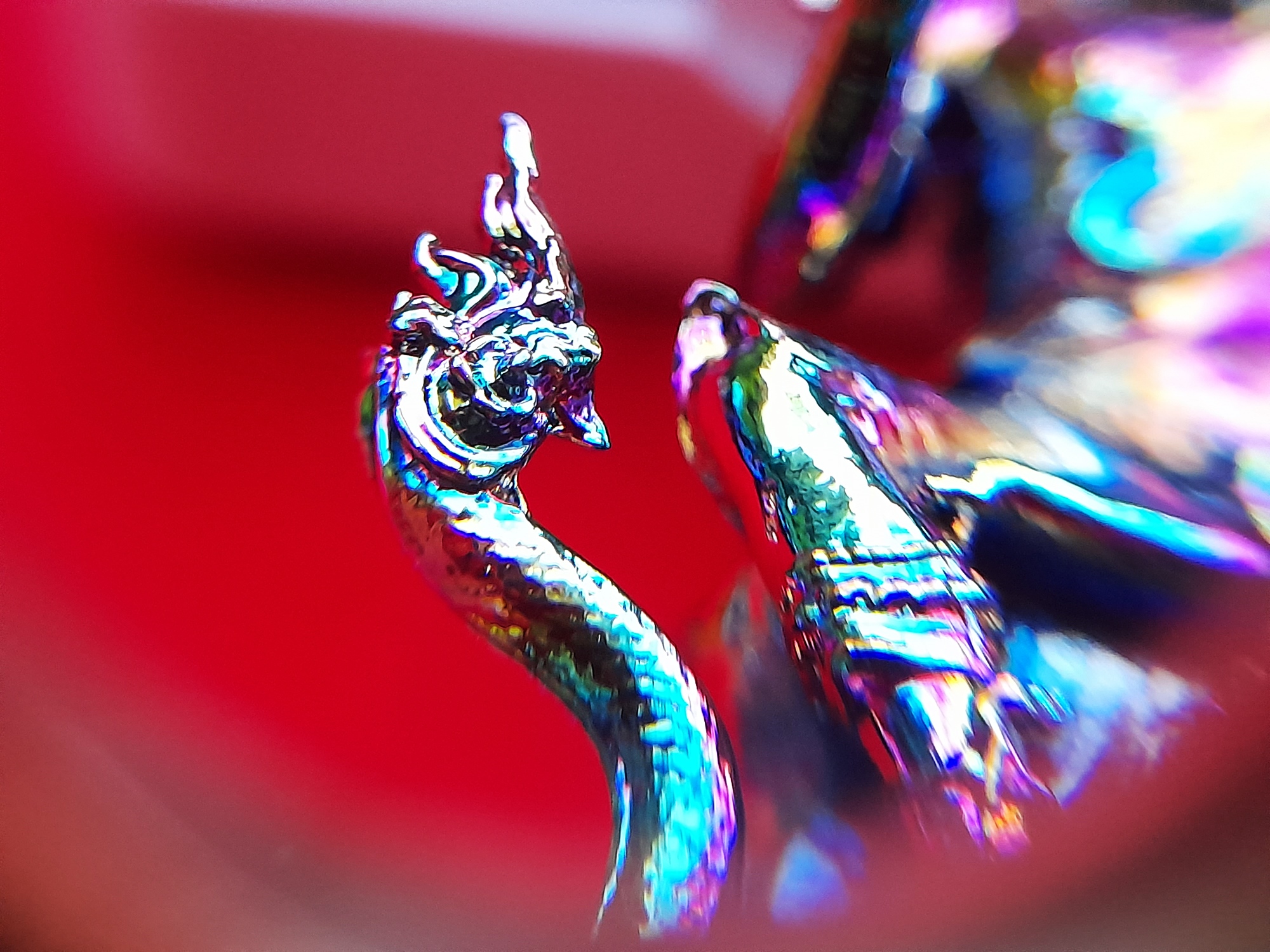 รูปหล่อ พ่อปู่ฤาษี พญานาค(ครูอาจารย์ของเหล่าสายพญานาค) เนื้อไทเทเนียม สีรุ้ง(ขนาดเล็กพกพา) ปี2564 - (เข้าพิธีบวงสรวงแล้ว) #รับประกันแท้