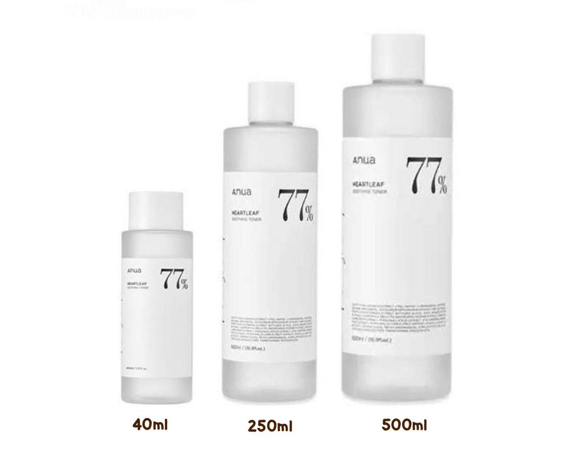 (ไซส์จัมโบ้ เกาหลี 500mL) Anua Heartleaf 77% Soothing Toner โทนเนอร์พี่จุน ปราศจากแอลกอฮอล์ ปลอบประโลมผิว ด้วย Houttuynia Cordata Extract (77%) ไม่ก่อให้เกิดการระคายเคือง ปราศจากน้ำหอม และสารเคมีอันตราย สามารถใช้แทนมาร์ก เพื่อบำรุง และฟื้นฟูผิวห
