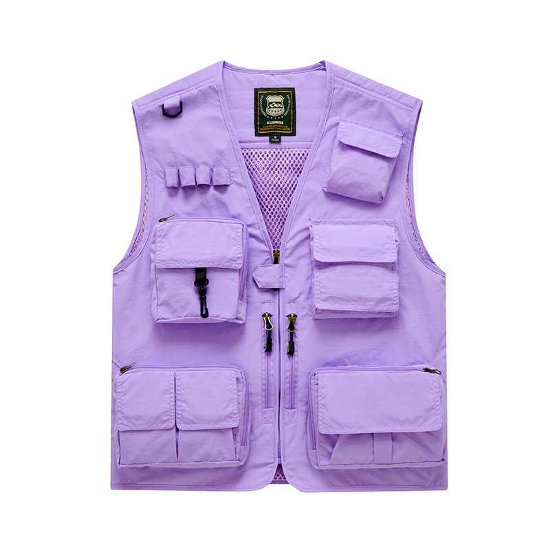 เสื้อกั๊กพิมพ์ลายหลายกระเป๋าสำหรับผู้ชายไซส์ใหญ่ในช่วงฤดูร้อนใหม่สำหรับผู้ชายและผู้หญิง เสื้อกั๊กถ่ายภาพกลางแจ้ง เสื้อกั๊กปีนเขา N6811003 สีภาพ S-6XL