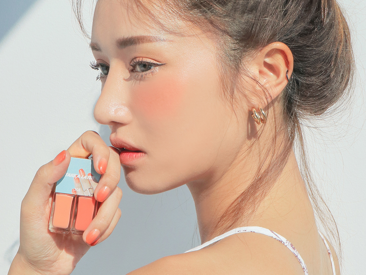 Exp10/21 (#Dazzling Peach) 3CE Take a Layering Nail Lacquer รังสรรเล็บ Ombre ไล่สีสวย เพิ่มความสดใส ได้อย่างมืออาชีพด้วย 2 สีดูโอคอลเลกชั่นใหม่