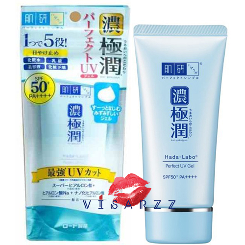 Hada Labo Perfect UV Gel SPF50+ PA++++ 50g เจลกันแดดสำหรับผิวแห้ง ให้ความชุ่มชื้นแก่ผิว