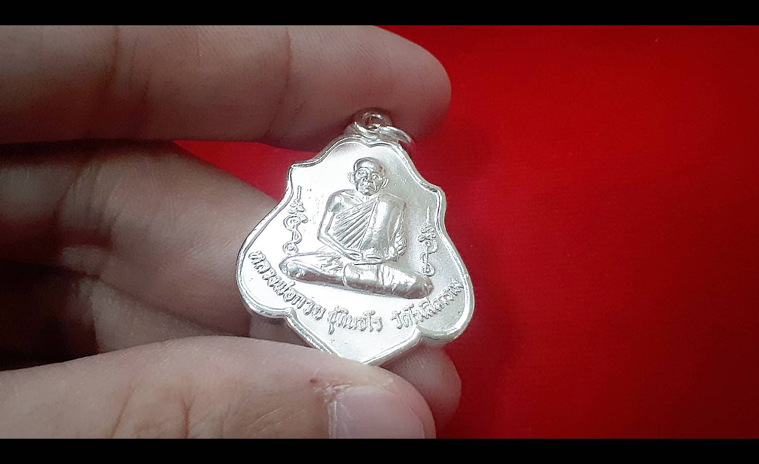 เหรียญหลวงพ่อกวย วัดโฆสิตาราม(วัดบ้านแค) (เหรียญโล่ห์หลังหนุมาน) เนื้อทองแดงชนวน(ชุบเงิน) รุ่นแรงครู ปี2560