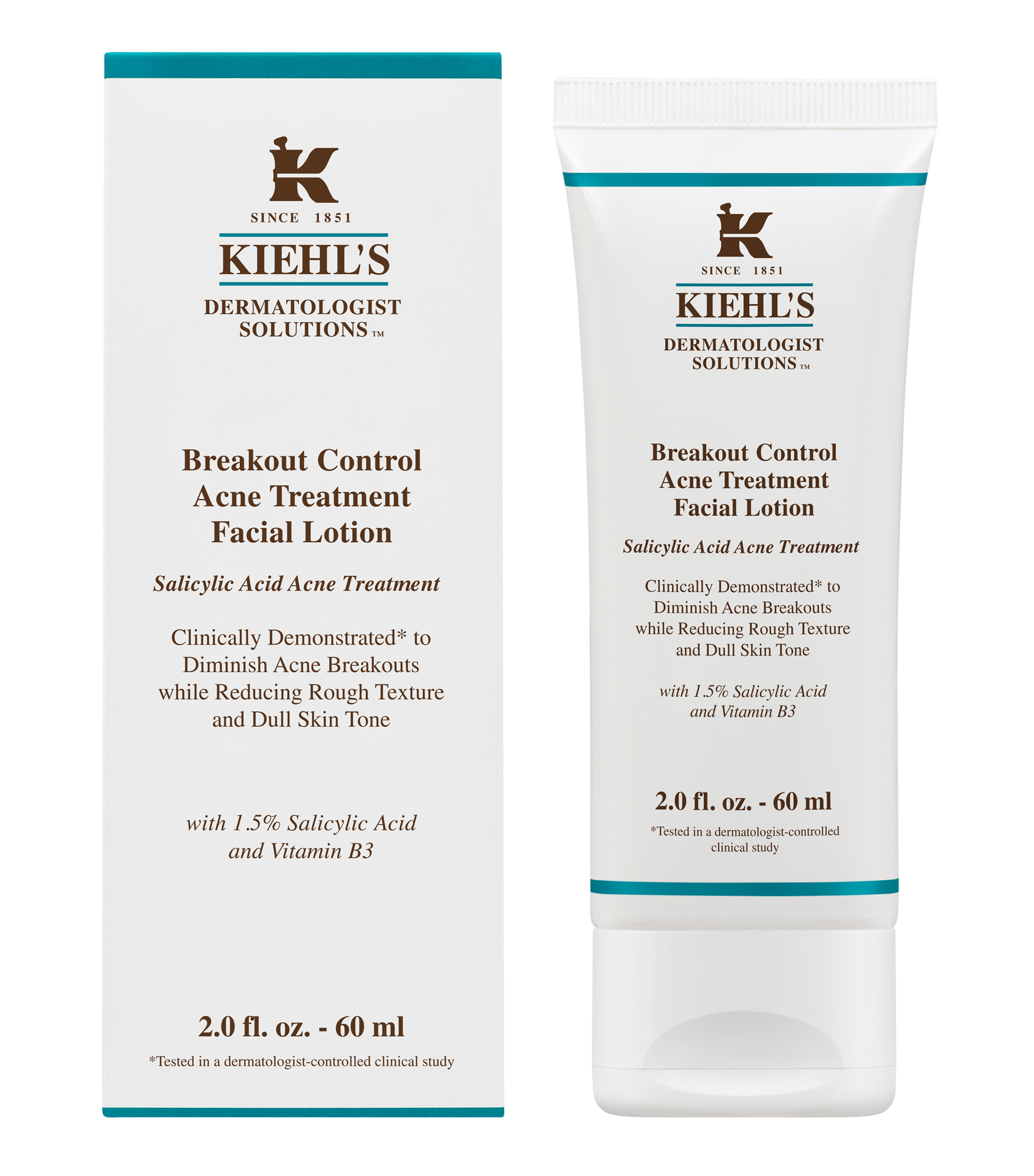 (Tester) Kiehl's Breakout Control Blemish Treatment Facial Lotion 5mL โลชั่นดูแลผิวเพื่อลดการเกิดสิวใหม่ พร้อมทั้งช่วยลดรอบสิว เพื่อผิวที่เรียบเนียนขึ้น ด้วยส่วนผสมของ Salicylic Acid 1.5% และ วิตามินบี 3%
