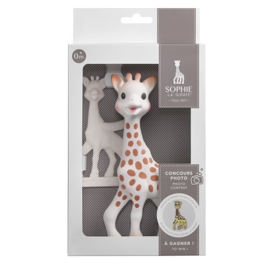 ยางกัดยีราฟโซฟีพร้อมของเล่นปลอดสารพิษ Vulli Sophie la Girafe Competition Set with Vanilla Teething Ring