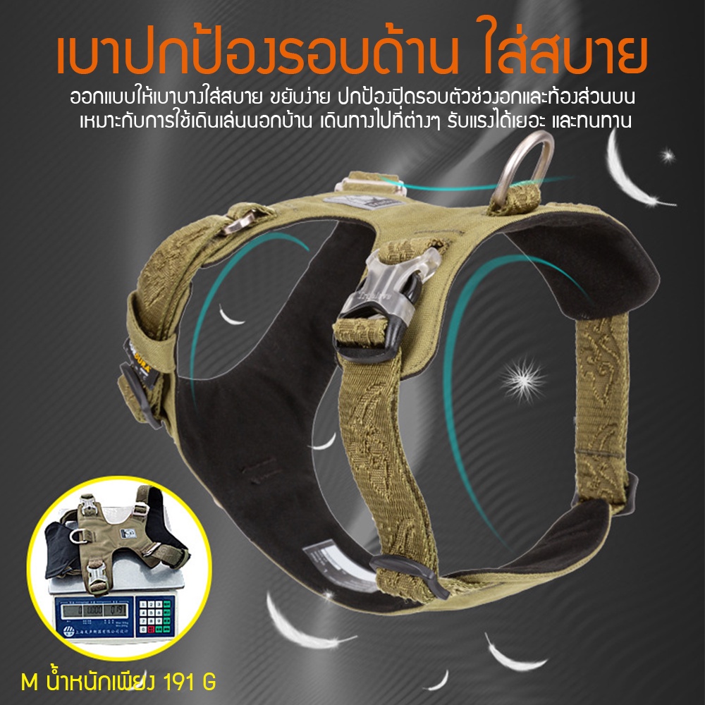C182 TRUELOVE TH ปลอกคอรัดอกสุนัข ฮาเนสรัดอกแบบเบา Light-weight Pet Harness ออกแบบให้เบาบางใส่สบาย ขยับง่าย