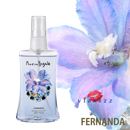 Fernanda Fragrance Body Mist 100mL # Maria Regale ขายดีอันดับ 1 เลยสำหรับกลิ่นนี้ของเฟอนันดา ด้วยส่วนผสมที่ลงตัวของ Jasmine, Pear, Muguet ทำให้หอมมีเสน่ห์แบบกำลังดี ฉีดได้ทุกวันไม่มีเบื่อ