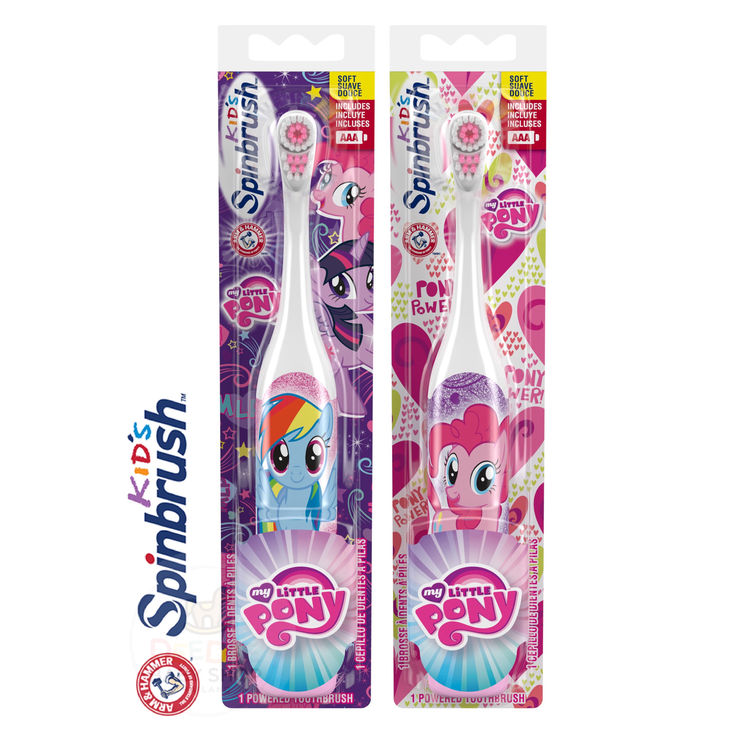 แปรงสีฟันอัตโนมัติสำหรับเด็ก Arm & Hammer My Little Pony Pinkie Pie Spinbrush Kids Battery Toothbrush