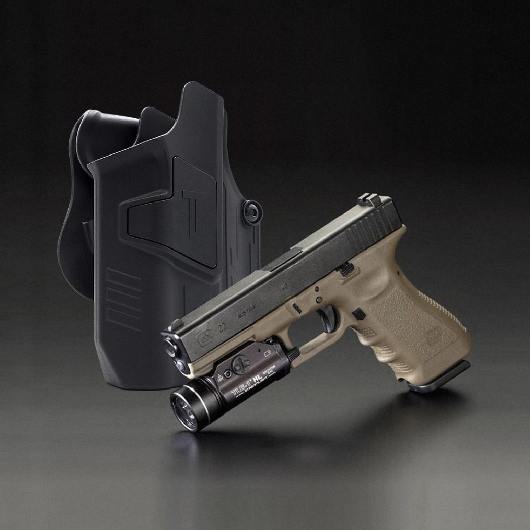 CYTAC thailand ซองพกนอกปลดล็อคนิ้วชี้ Mega-Fit ติดไฟฉาย ( Mega-Fit Light Holster )