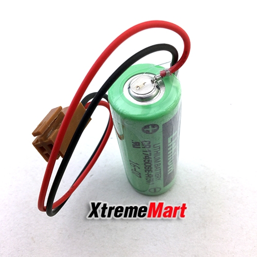 แบตเตอรี่ Sanyo CR17450SE-R 3V (มีตัวต้านทาน) A02B-0200-K102 A02B-0200 lithium battery CR17450SE PLC Industrial Battery (ก้อนละ)