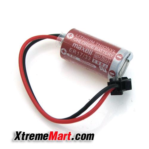 แบตเตอรี่ Maxell ER 17/33 Lithium Battery 3.6V 1600 mAh สายขั้วดำ