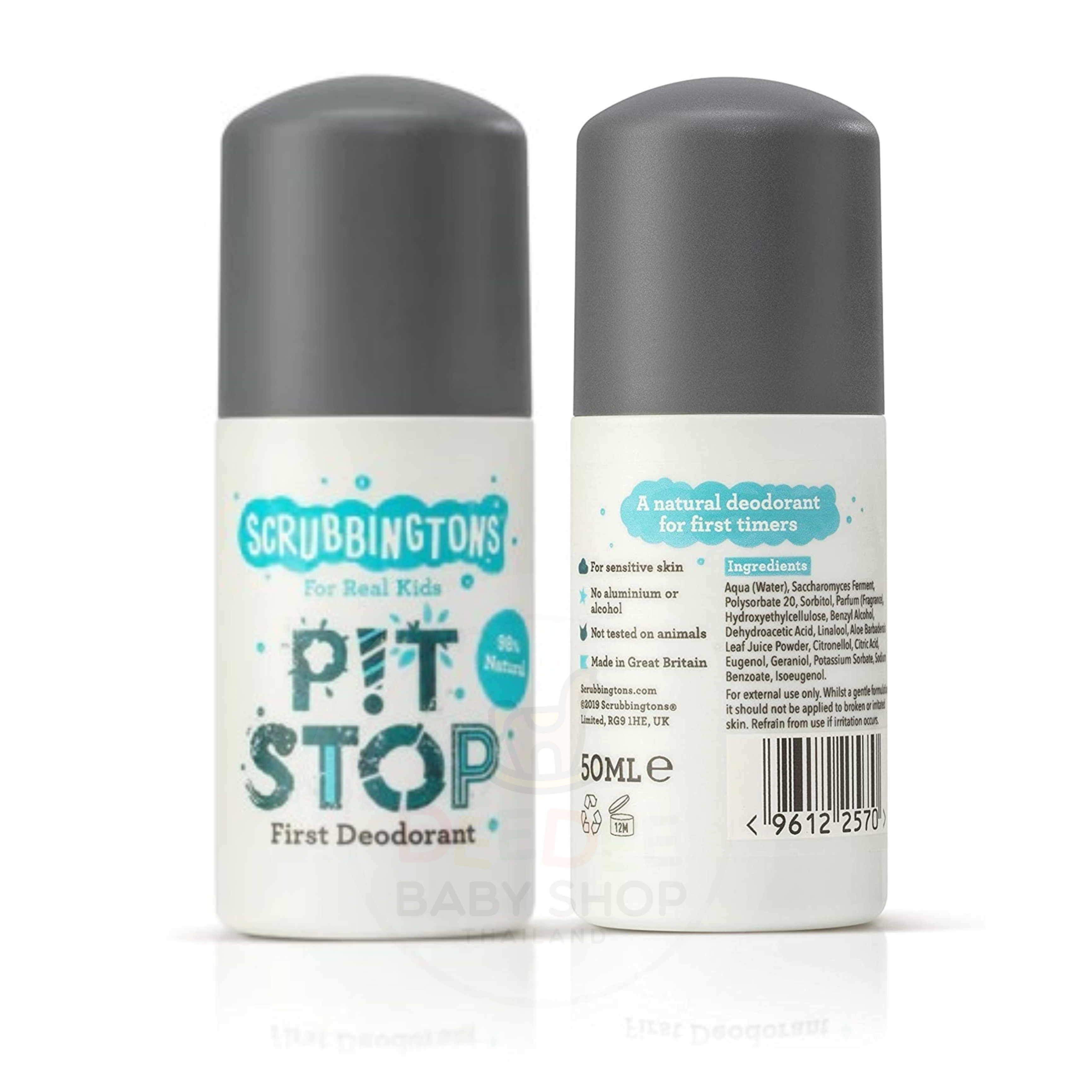 โรลออนระงับกลิ่นกายสำหรับเด็ก Scrubbingtons For Real Kids First Deodorant - Pit Stop