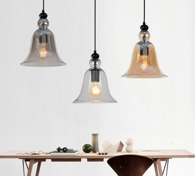 โคมไฟแขวนเพดานแก้วทรงกระดิ่ง [GLS-8001]