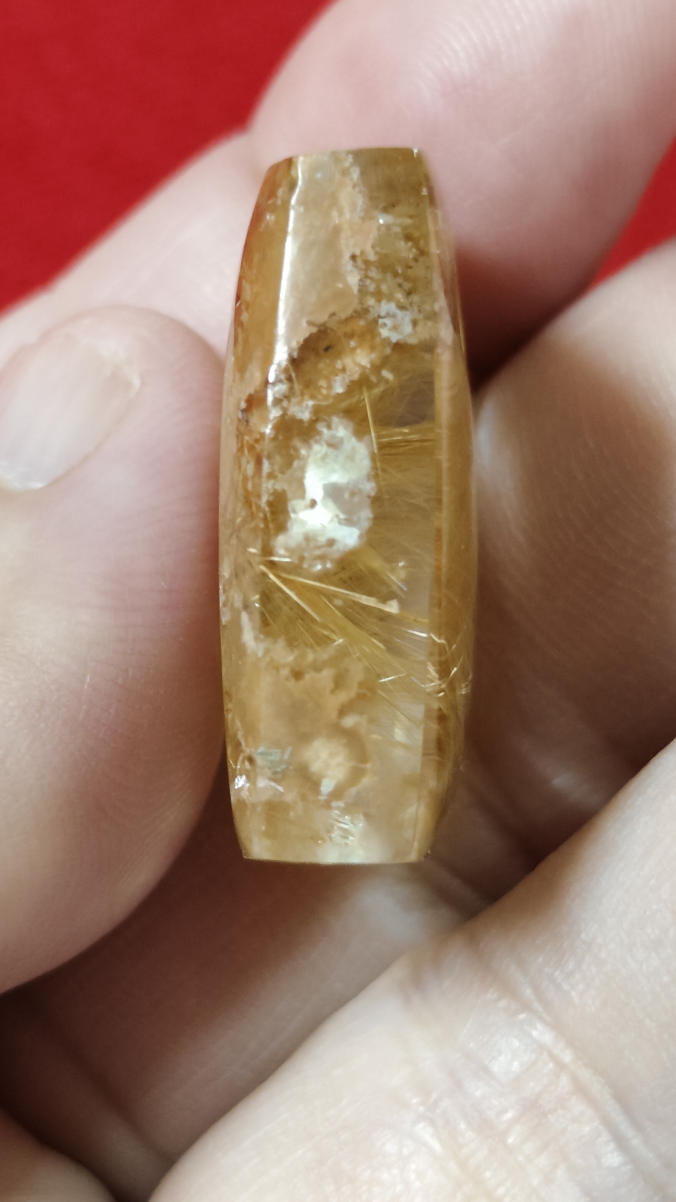 #แก้วโป่งข่าม(แก้วไหมทองดาวกระจายติดแก้วปวก) รหัสg-044