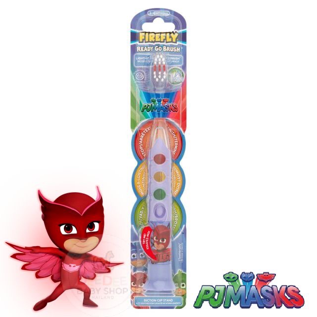 แปรงสีฟันพร้อมแสงไฟบอกเวลา FireFly PJ Masks Owlette READY GO BRUSH Lightup Timer Toothbrush